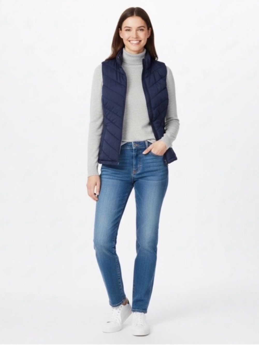 *HOST PICK* Lightweight Puffer Vest with Pockets | Navy | M